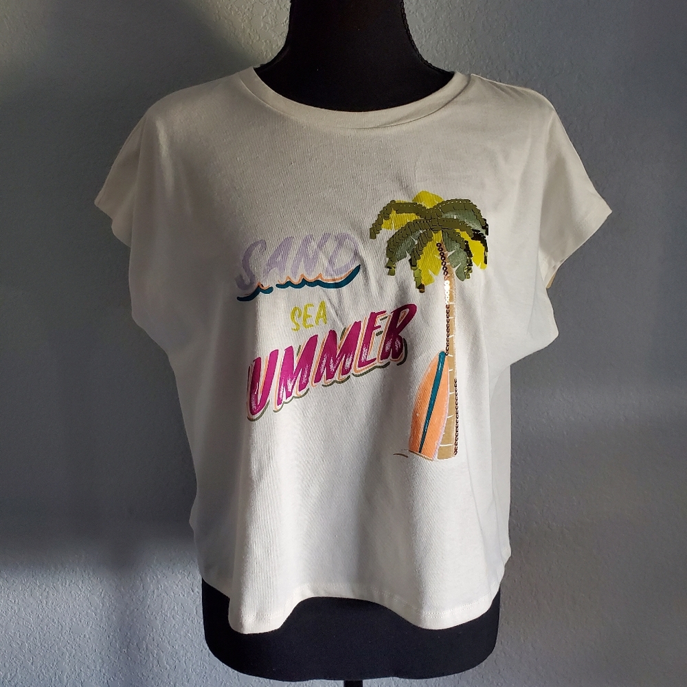 ThereAbouts Women's Polar Bear Palm Muscle T-Shirt